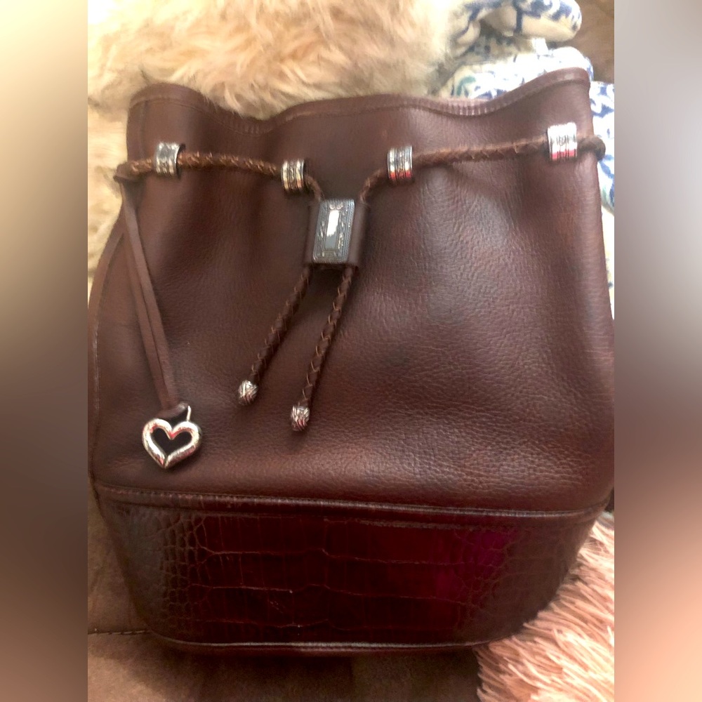 1996 Brighton Brown Leather Shoulder Backpack